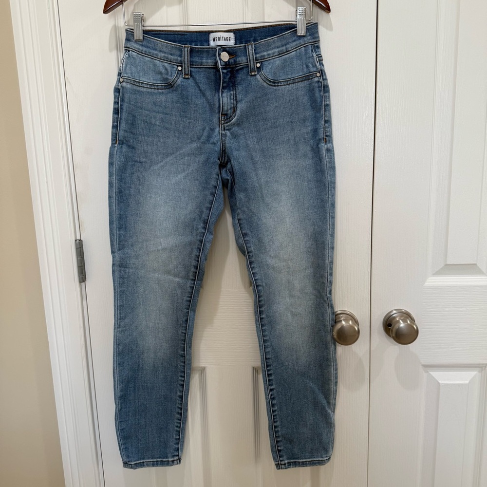 MERITAGE Armstrong Stretch Lightwash Denim Slim Jeans 28